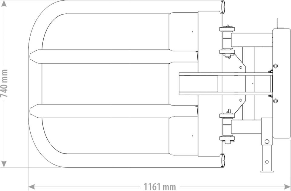 Ballenzange Rundbellenzange Silozange Frontlader Euro Fendt - المشبك: صورة 2 Ballenzange Rundbellenzange Silozange Frontlader Euro Fendt - المشبك: صورة 2