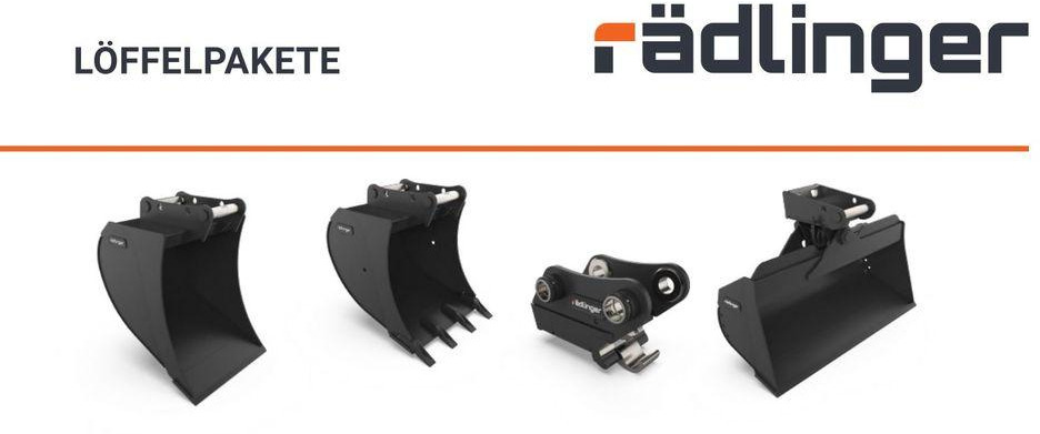 Rädlinger Löffelpaket 2,6 - 3,5 to mit MS 03 Schnellwechsler Cat - بكت حفار: صورة 1 Rädlinger Löffelpaket 2,6 - 3,5 to mit MS 03 Schnellwechsler Cat - بكت حفار: صورة 1