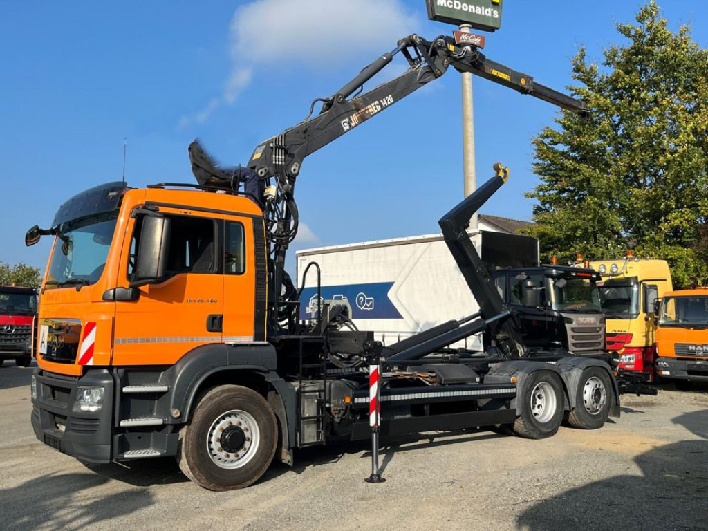 MAN MAN TG-S Abrollkipper mit Kran 26.400 6x4H-2 BL Lift/Lenk - شاحنة ذات خطاف, شاحنة كرين: صورة 3 MAN MAN TG-S Abrollkipper mit Kran 26.400 6x4H-2 BL Lift/Lenk - شاحنة ذات خطاف, شاحنة كرين: صورة 3
