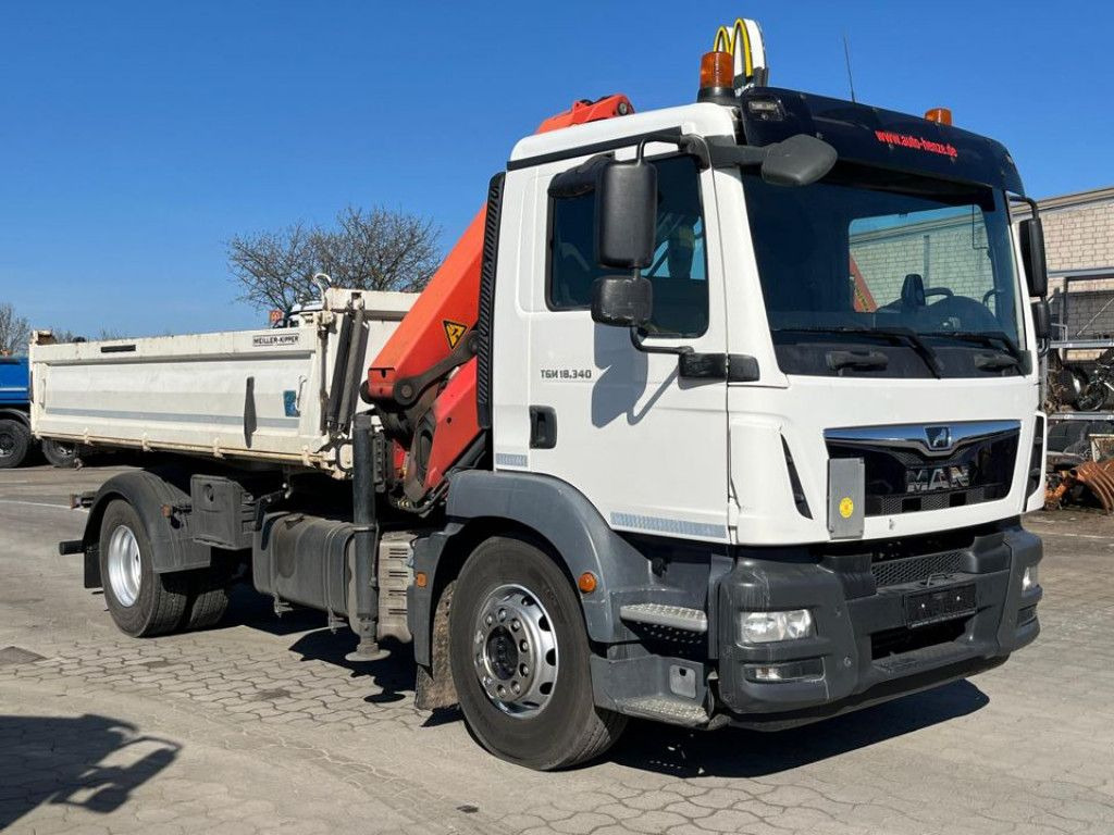 MAN TG-M 18.340 4x2 2-Achs Kipper Kran Palf. PK 130 - شاحنة قلاب, شاحنة كرين: صورة 2 MAN TG-M 18.340 4x2 2-Achs Kipper Kran Palf. PK 130 - شاحنة قلاب, شاحنة كرين: صورة 2