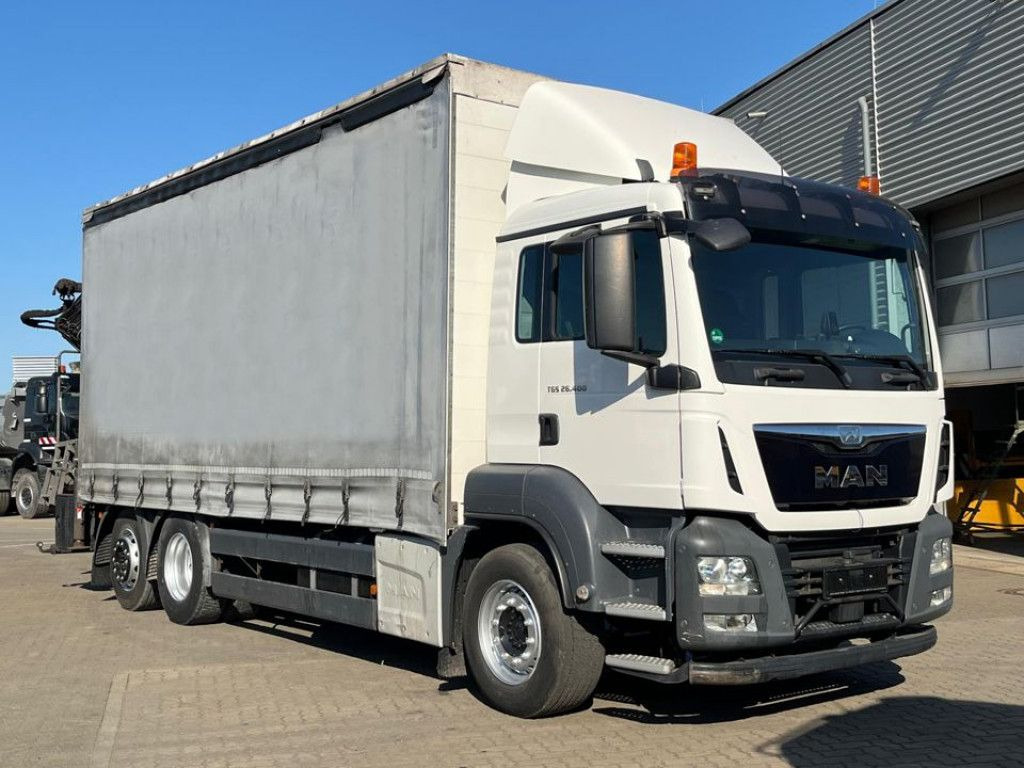 MAN TG-S 26.400 6x2-2 BL Pritsche Heckkran 5xhydr.Au - شاحنات مسطحة, شاحنة كرين: صورة 2 MAN TG-S 26.400 6x2-2 BL Pritsche Heckkran 5xhydr.Au - شاحنات مسطحة, شاحنة كرين: صورة 2