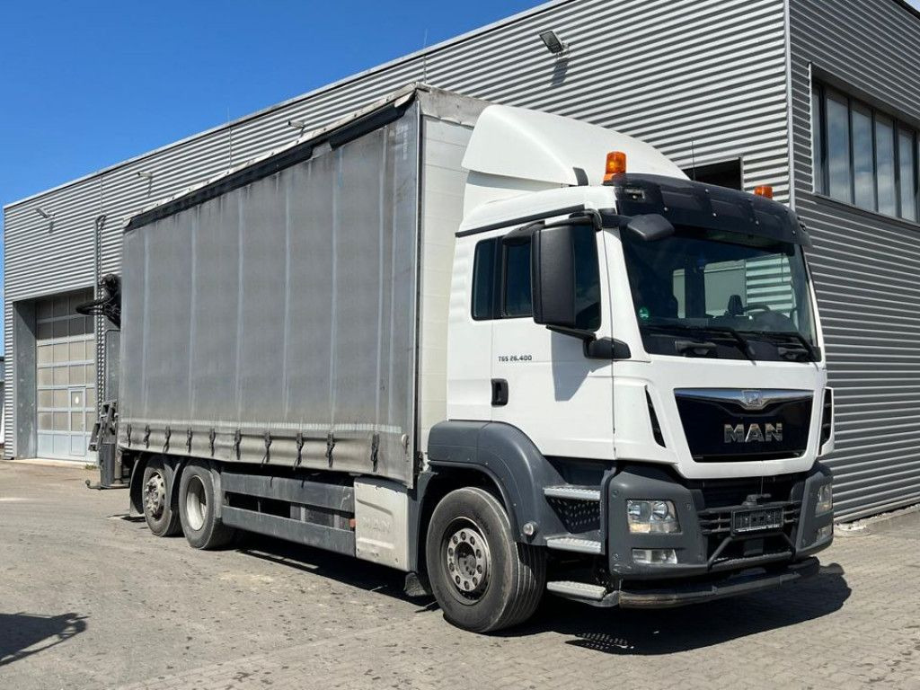 MAN TG-S 26.400 6x2-2 BL Pritsche Heckkran 5xhydr.Au - شاحنات مسطحة, شاحنة كرين: صورة 2 MAN TG-S 26.400 6x2-2 BL Pritsche Heckkran 5xhydr.Au - شاحنات مسطحة, شاحنة كرين: صورة 2