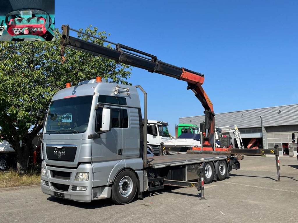 MAN TG-X 26.400 6x2 Pritsche Heckkran Palfinger 34002 - شاحنات مسطحة, شاحنة كرين: صورة 1 MAN TG-X 26.400 6x2 Pritsche Heckkran Palfinger 34002 - شاحنات مسطحة, شاحنة كرين: صورة 1