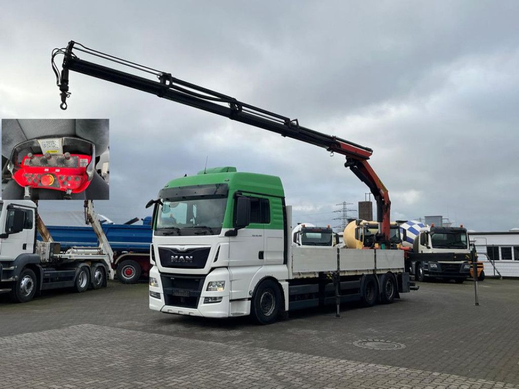 MAN TG-X 26.480 6x2 Pritsche Heckkran Palfinger 2400 - شاحنات مسطحة, شاحنة كرين: صورة 1 MAN TG-X 26.480 6x2 Pritsche Heckkran Palfinger 2400 - شاحنات مسطحة, شاحنة كرين: صورة 1
