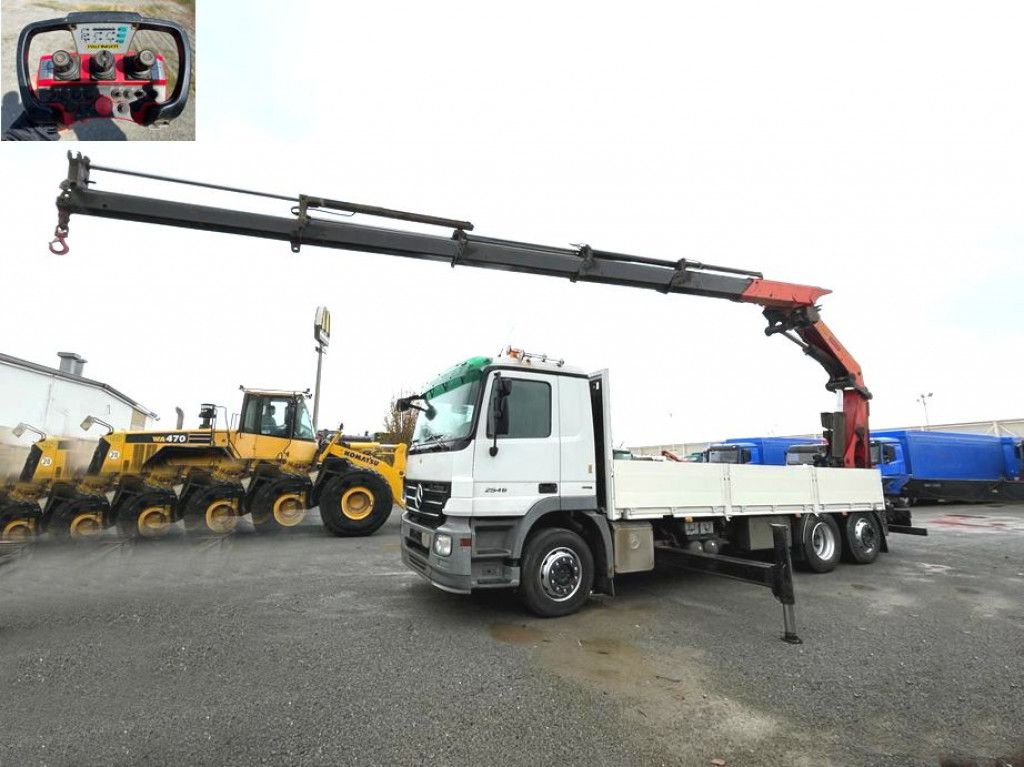 Mercedes-Benz Actros 2546 L 6x2 Pritsche Heckkran Palfinger P - شاحنة كرين, شاحنات مسطحة: صورة 1 Mercedes-Benz Actros 2546 L 6x2 Pritsche Heckkran Palfinger P - شاحنة كرين, شاحنات مسطحة: صورة 1