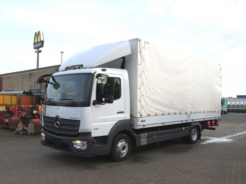 Mercedes-Benz Atego 818 L Pritsche LBW LBW 1 to AHK+Luftans - شاحنة ستارة جانبية: صورة 1 Mercedes-Benz Atego 818 L Pritsche LBW LBW 1 to AHK+Luftans - شاحنة ستارة جانبية: صورة 1