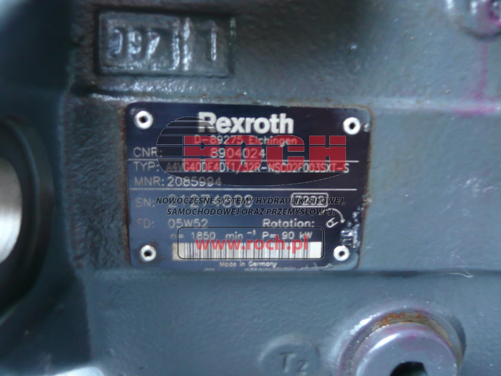 REXROTH A4VG40DE4DT1/32R-NSC02F003SXT-S 2085994 8904024 - مضخة هيدروليكية: صورة 2 REXROTH A4VG40DE4DT1/32R-NSC02F003SXT-S 2085994 8904024 - مضخة هيدروليكية: صورة 2