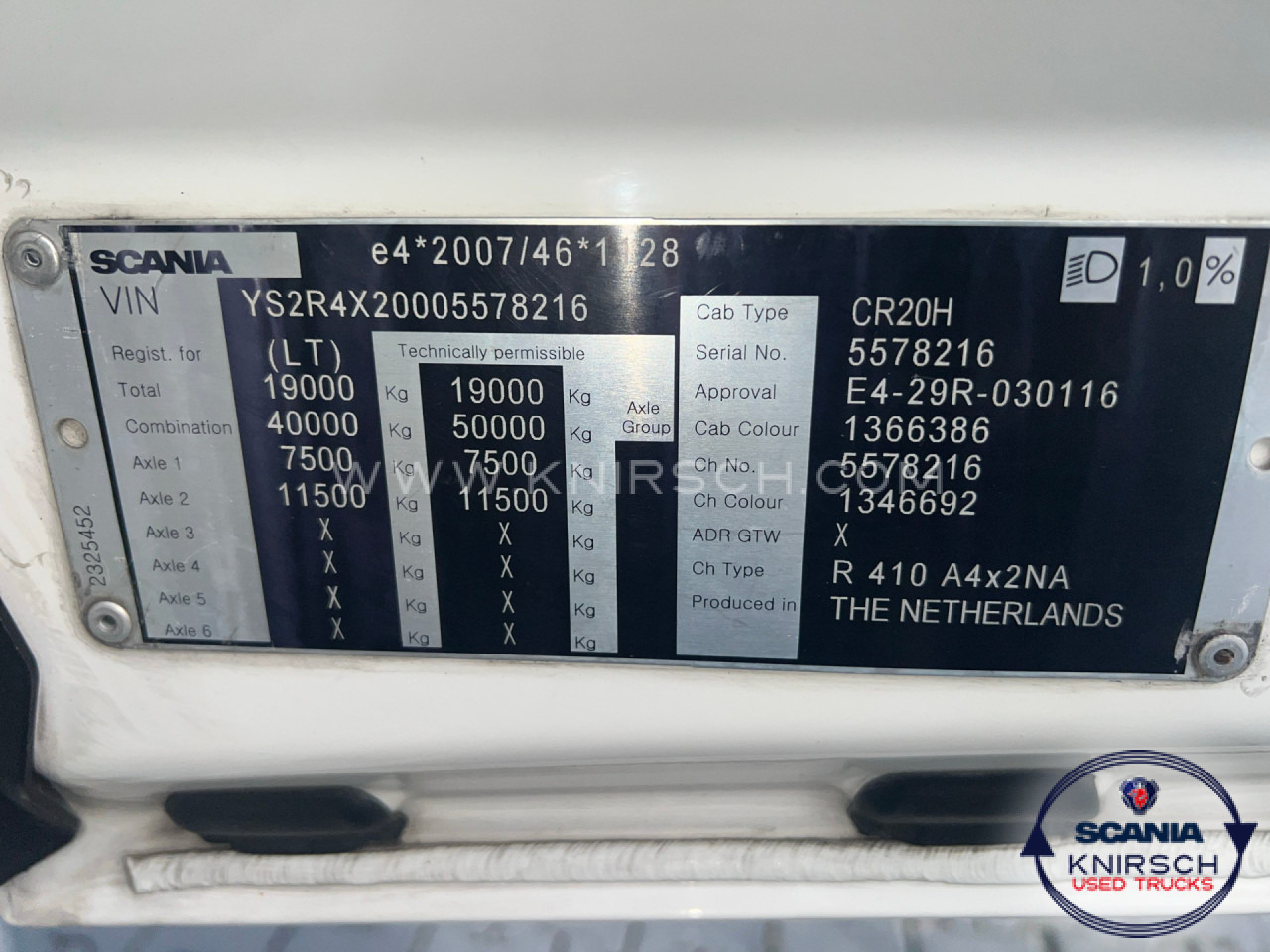 وحدة جر SCANIA R 410 A4x2NA LNG-GAS: صورة 12 وحدة جر SCANIA R 410 A4x2NA LNG-GAS: صورة 12