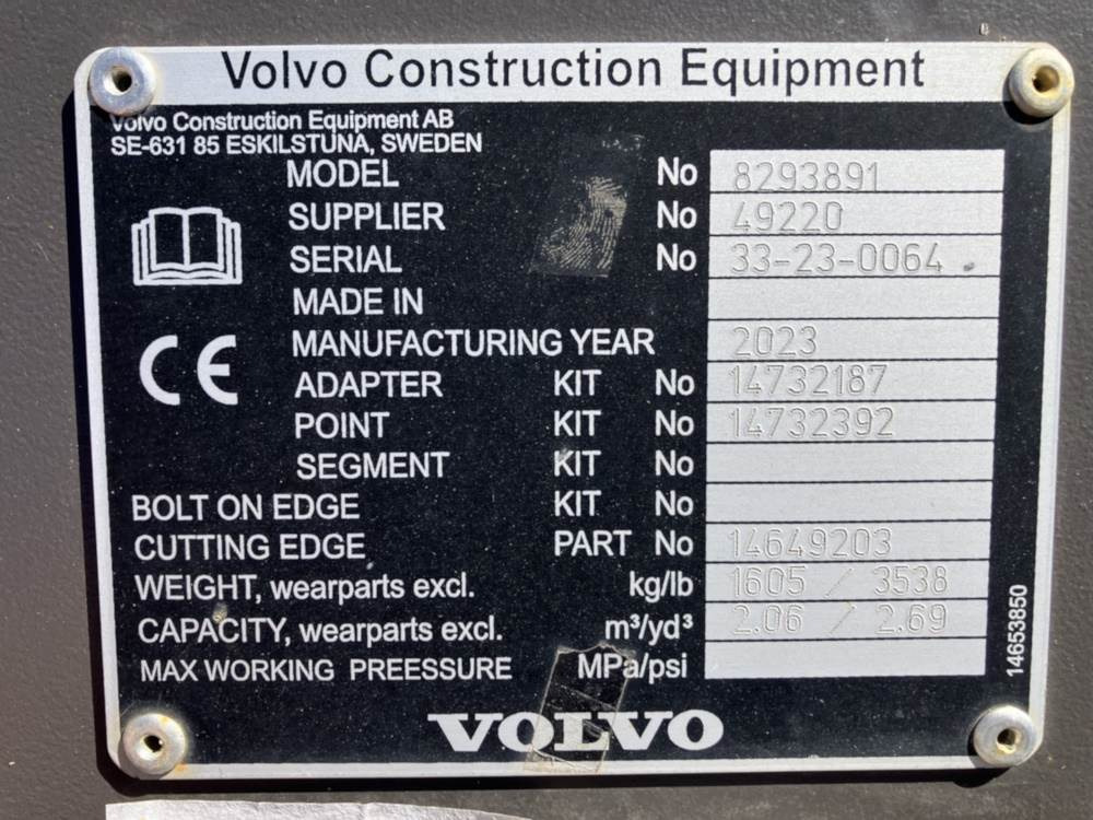 Volvo Tieflöffel mit Zähne S2 - جرافة حفار: صورة 4 Volvo Tieflöffel mit Zähne S2 - جرافة حفار: صورة 4