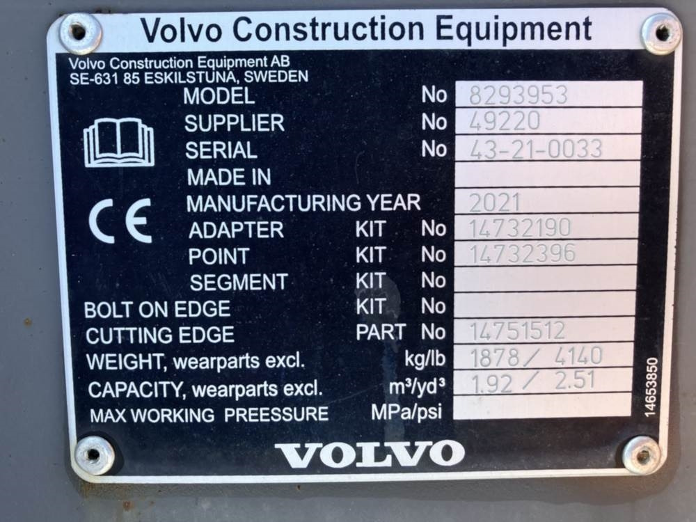 Volvo Tieflöffel mit Zähnen - Festanbau - جرافة حفار: صورة 5 Volvo Tieflöffel mit Zähnen - Festanbau - جرافة حفار: صورة 5