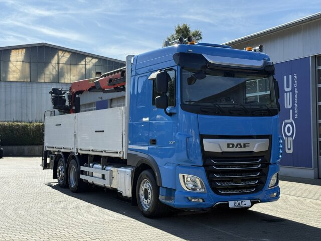 DAF XF 480 Pritsche Kran Plafinger 21000L - شاحنات مسطحة, شاحنة كرين: صورة 1 DAF XF 480 Pritsche Kran Plafinger 21000L - شاحنات مسطحة, شاحنة كرين: صورة 1