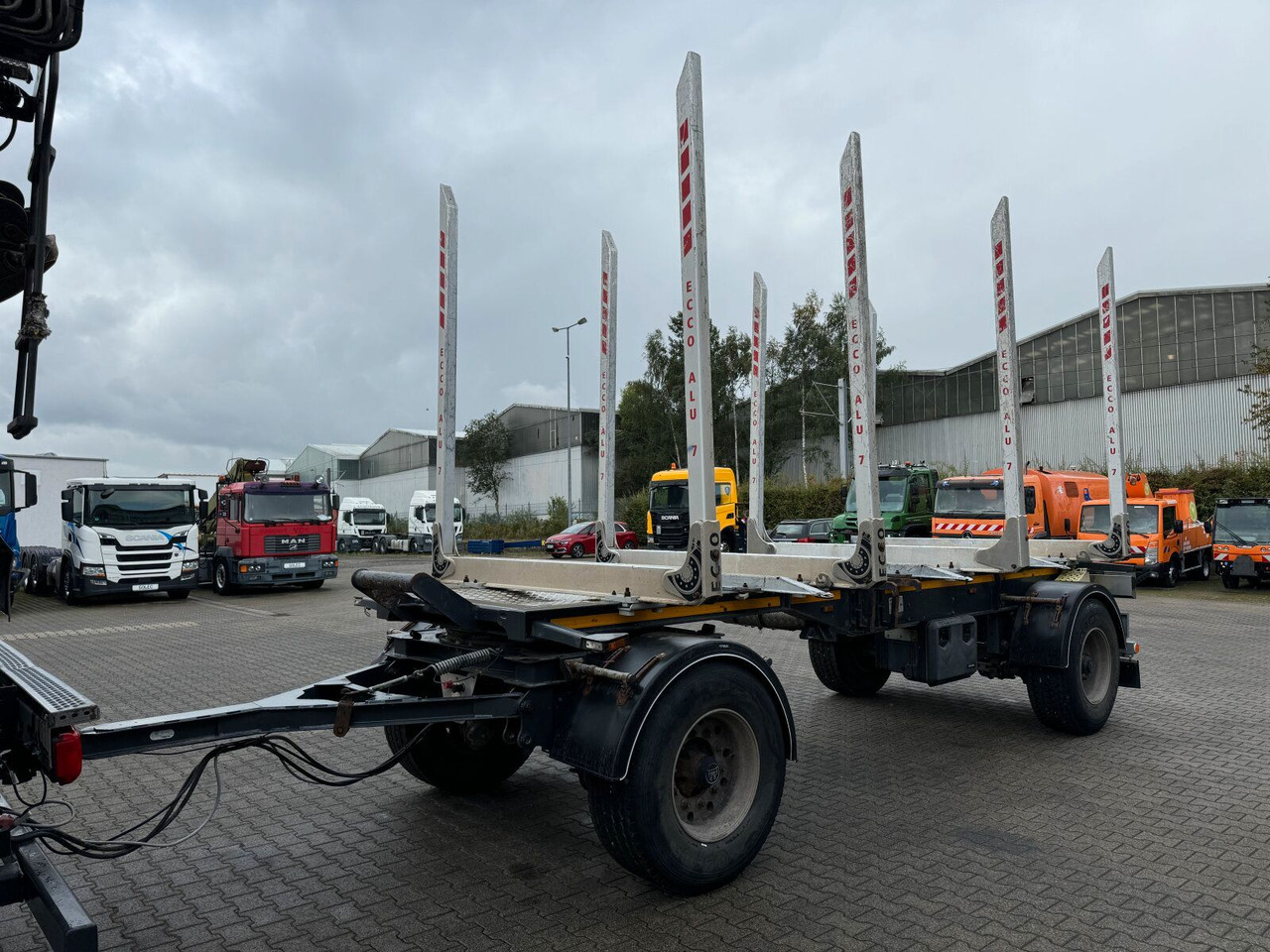 شاحنة قطع الأشجار, شاحنة كرين DAF XF 530 6x2 Holztransport Kran PENZ 15Z9.50 *Anh.: صورة 18