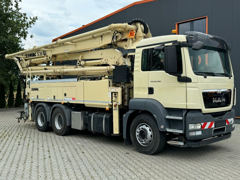 مضخة خرسانة MAN TGS 26.360 6x4 Betonpumpe SCHWING S36X: صورة 1