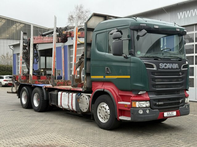 Scania R560 6x4 Holztransport Kran LOGLIFT HIAB 140S79R - شاحنة قطع الأشجار, شاحنة كرين: صورة 1 Scania R560 6x4 Holztransport Kran LOGLIFT HIAB 140S79R - شاحنة قطع الأشجار, شاحنة كرين: صورة 1