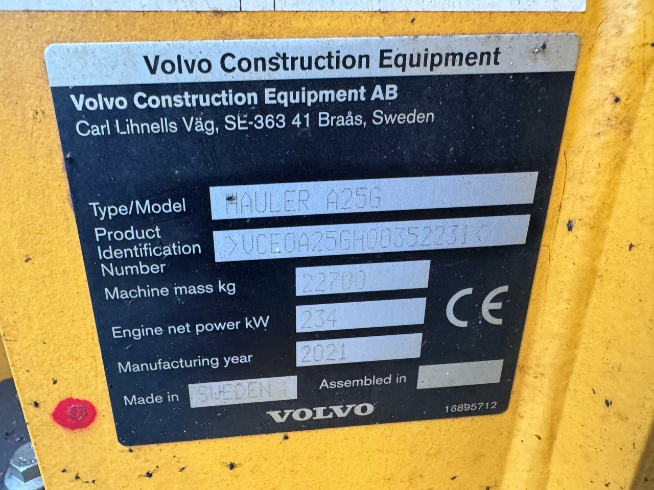 شاحنة نقل المخلفات Volvo A25G Dumper 22,7 Ton 2.957 Stunden: صورة 13