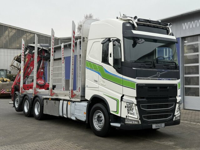 Volvo FH 510 8x4 Holztransporter Kran PENZ *Anhänger - شاحنة قطع الأشجار, شاحنة كرين: صورة 1 Volvo FH 510 8x4 Holztransporter Kran PENZ *Anhänger - شاحنة قطع الأشجار, شاحنة كرين: صورة 1