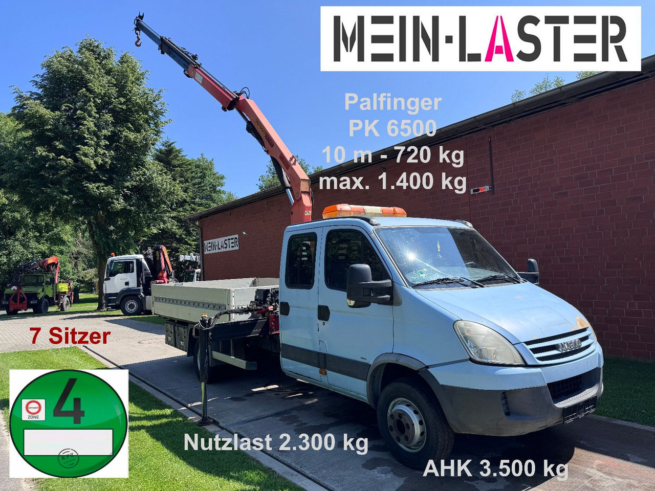 Iveco 65C180 3.0d Palfinger PK 6500 7 Sitzer - شاحنة مفتوحة, الشاحنات الصغيرة كابينة مزدوجة: صورة 1 Iveco 65C180 3.0d Palfinger PK 6500 7 Sitzer - شاحنة مفتوحة, الشاحنات الصغيرة كابينة مزدوجة: صورة 1