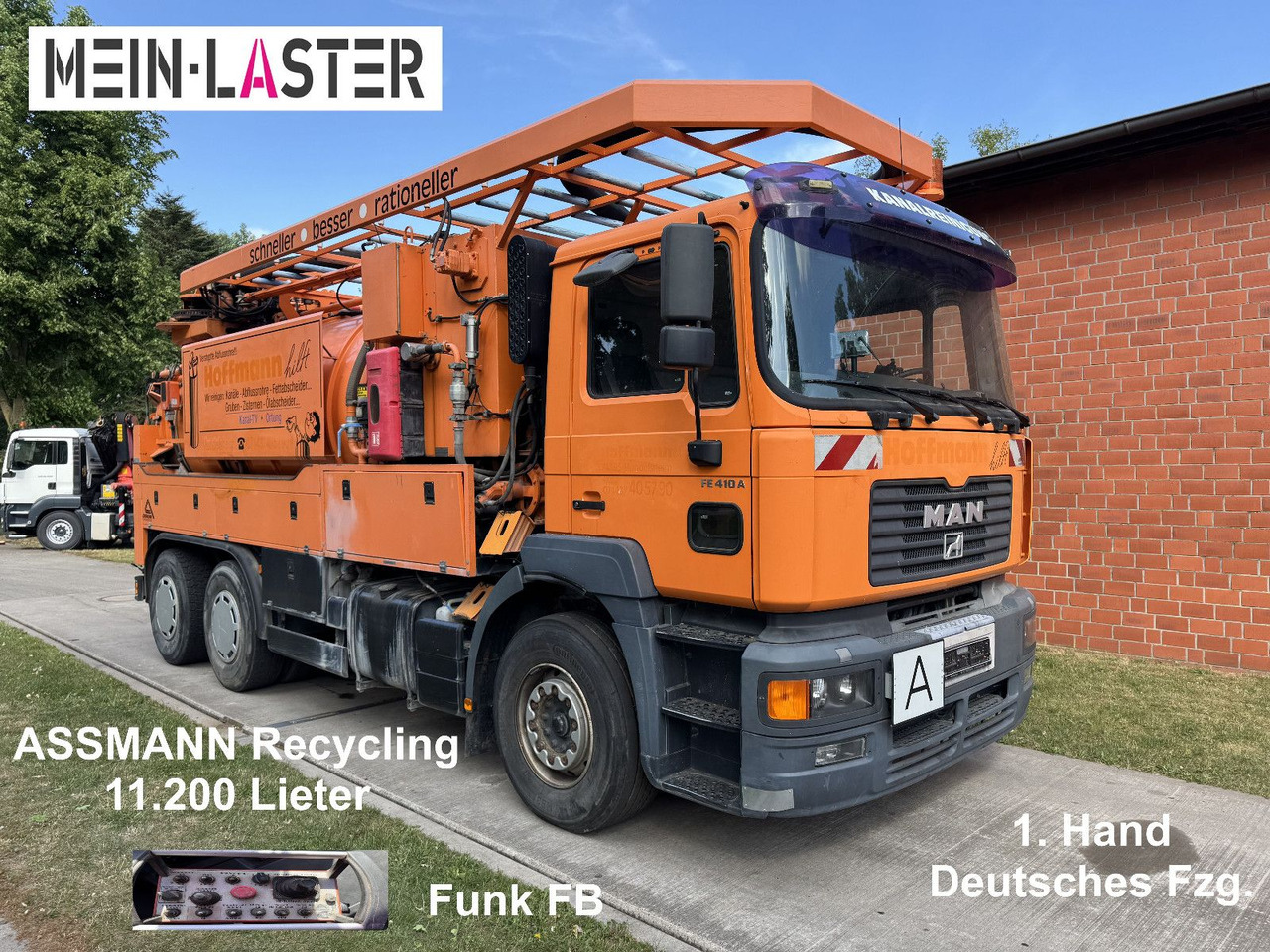 MAN FE 410 Assmann Saug HD Spüler Recycling + FB. - شاحنة الشفط: صورة 1 MAN FE 410 Assmann Saug HD Spüler Recycling + FB. - شاحنة الشفط: صورة 1