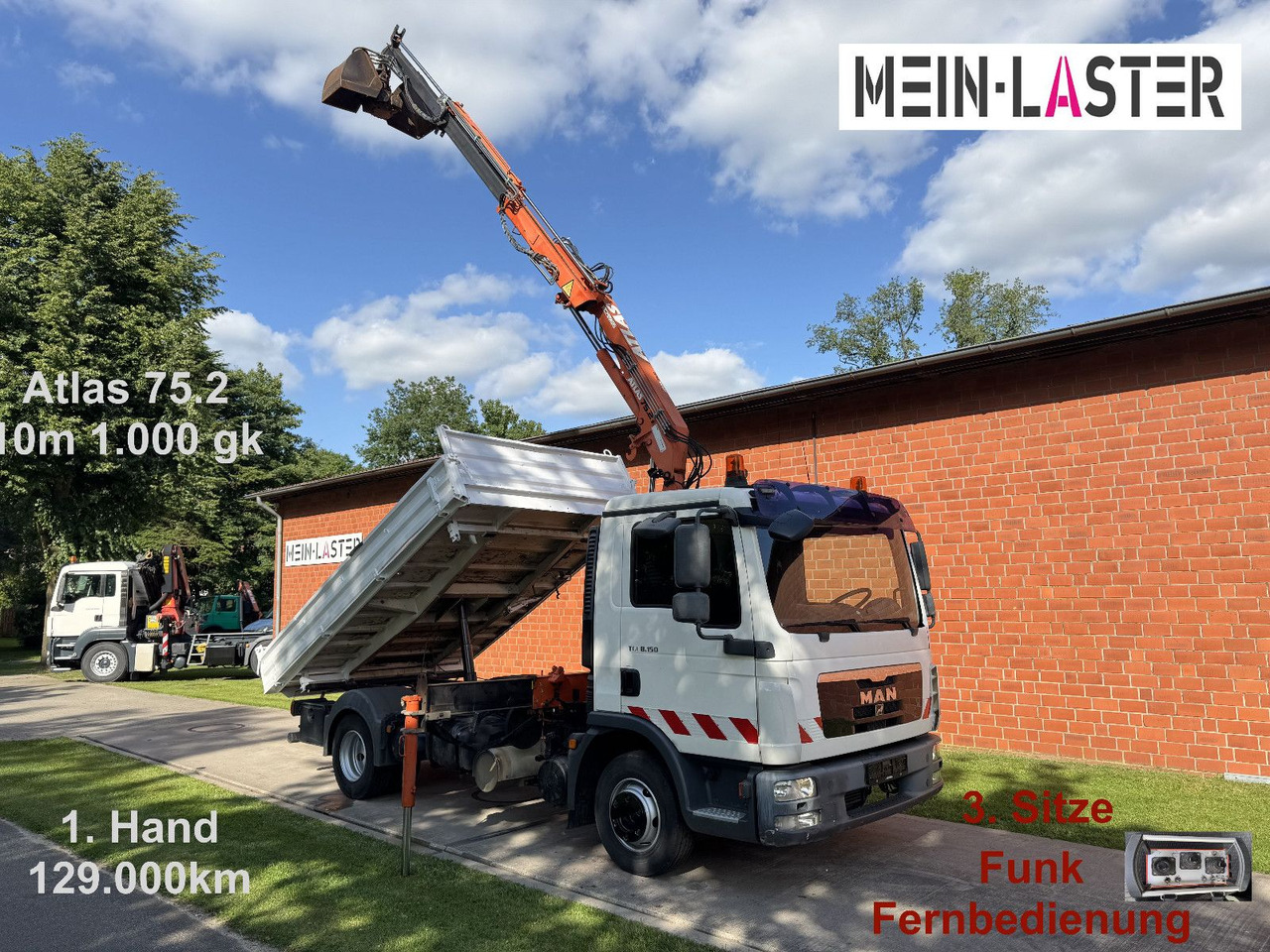 MAN TGL 8.150 3 S-Kipper Atlas 75 10m -1t. Funk FB - قلاب صغير: صورة 1 MAN TGL 8.150 3 S-Kipper Atlas 75 10m -1t. Funk FB - قلاب صغير: صورة 1