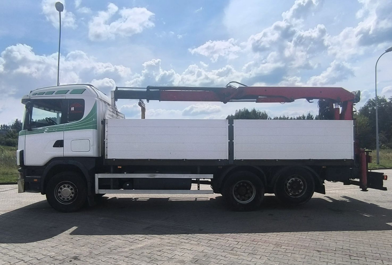 SCANIA 144.460 - شاحنات مسطحة, شاحنة كرين: صورة 4 SCANIA 144.460 - شاحنات مسطحة, شاحنة كرين: صورة 4