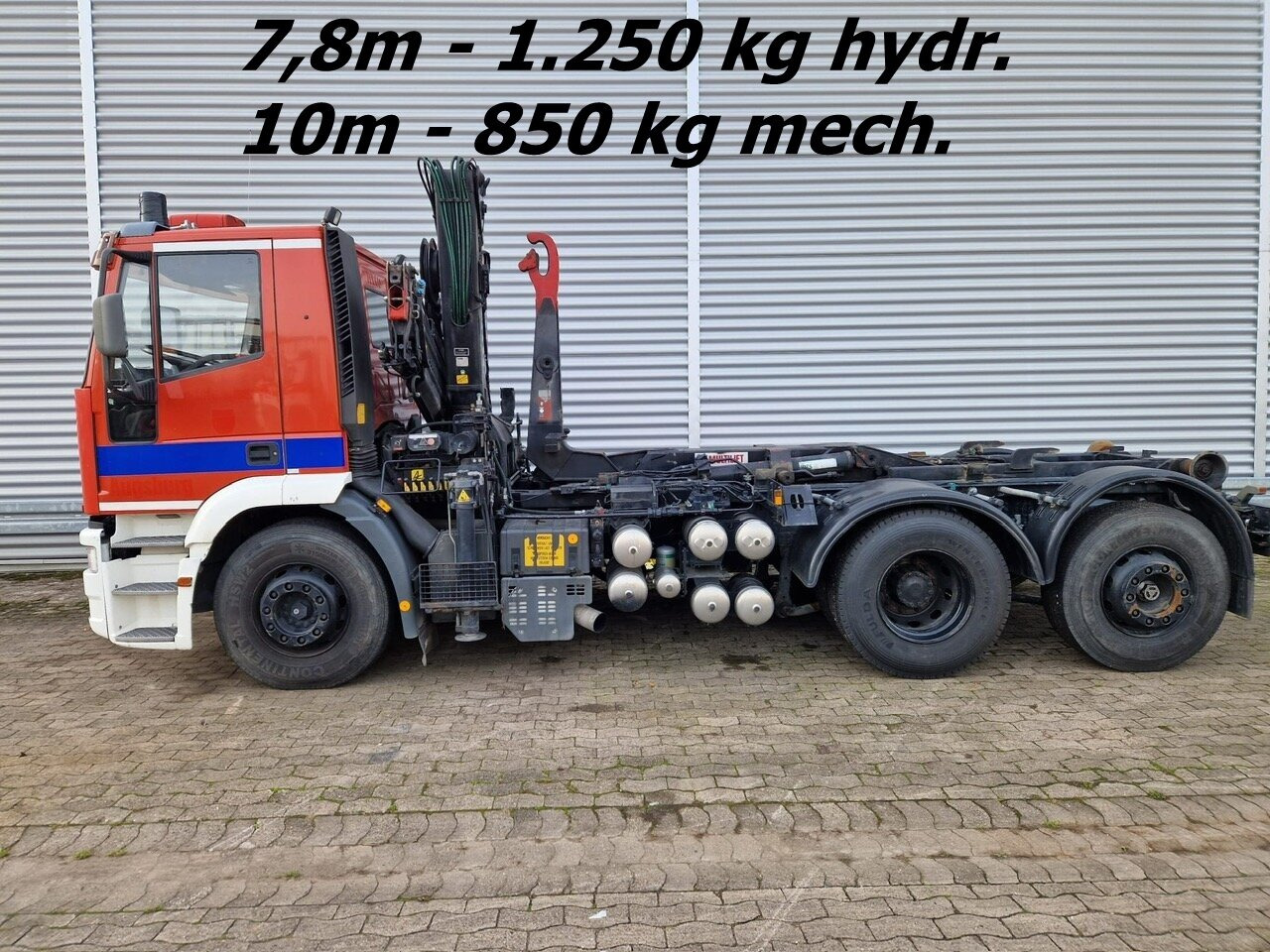 EuroTech 240E38 6x2-4 EuroTech 240E38 6x2-4, Lift-/Lenkachse, Seilwinde, Kran Hiab 100 - شاحنة ذات خطاف, شاحنة كرين: صورة 1 EuroTech 240E38 6x2-4 EuroTech 240E38 6x2-4, Lift-/Lenkachse, Seilwinde, Kran Hiab 100 - شاحنة ذات خطاف, شاحنة كرين: صورة 1