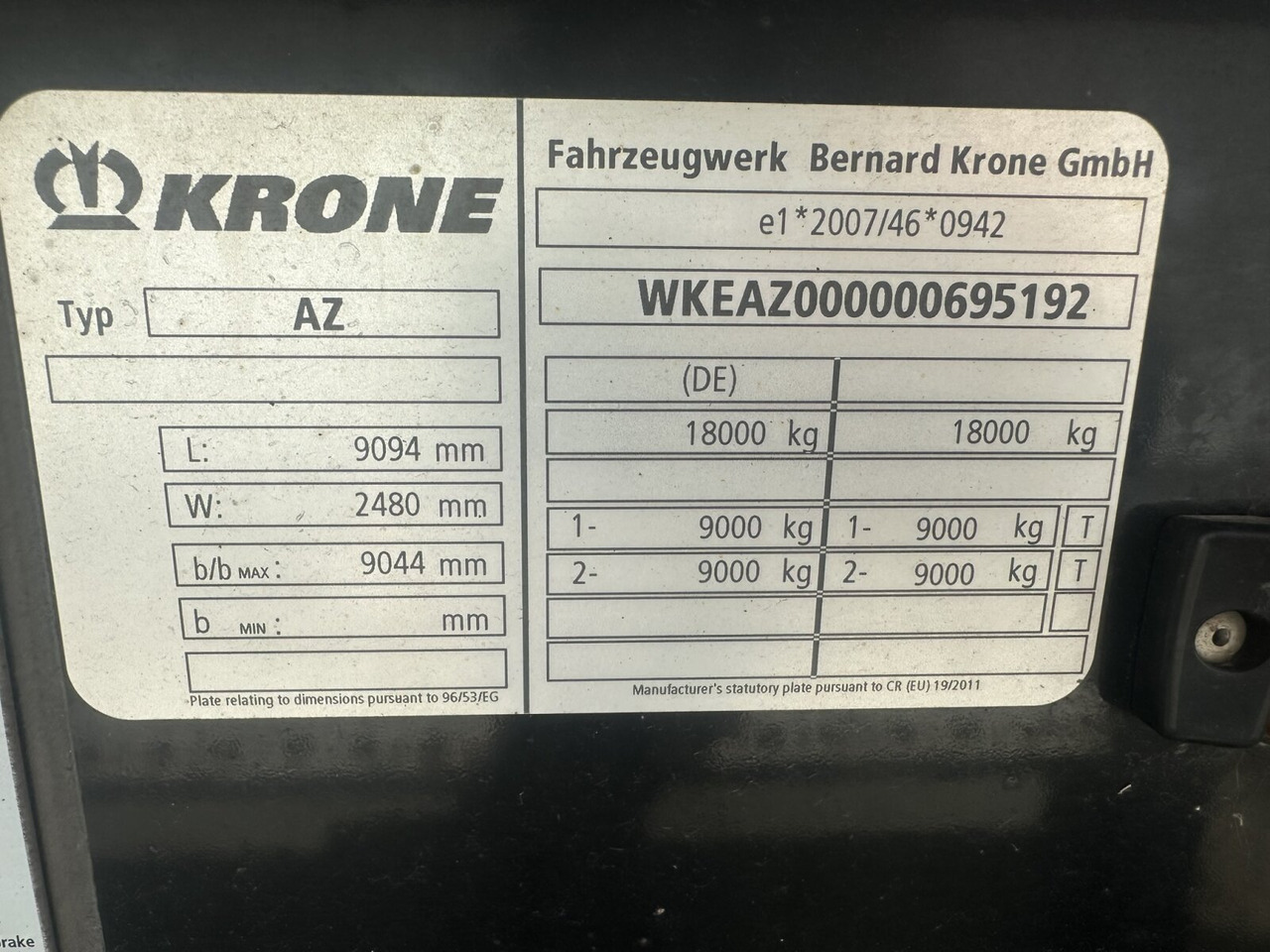 Krone AZW 18 AZW 18 - مقطورة نقل الحاويات: صورة 2 Krone AZW 18 AZW 18 - مقطورة نقل الحاويات: صورة 2