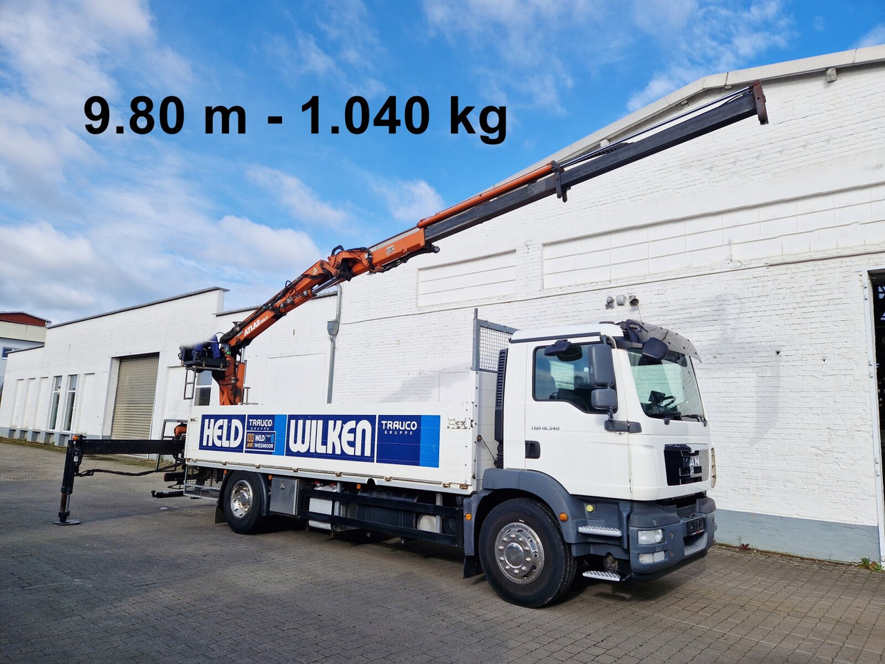 MAN TGM 18.340 4x2 BL TGM 18.340 4x2 BL, Atlas Ladekran 135.2 V, 9.8m - 1040 kg - شاحنة كرين, شاحنات مسطحة: صورة 1 MAN TGM 18.340 4x2 BL TGM 18.340 4x2 BL, Atlas Ladekran 135.2 V, 9.8m - 1040 kg - شاحنة كرين, شاحنات مسطحة: صورة 1