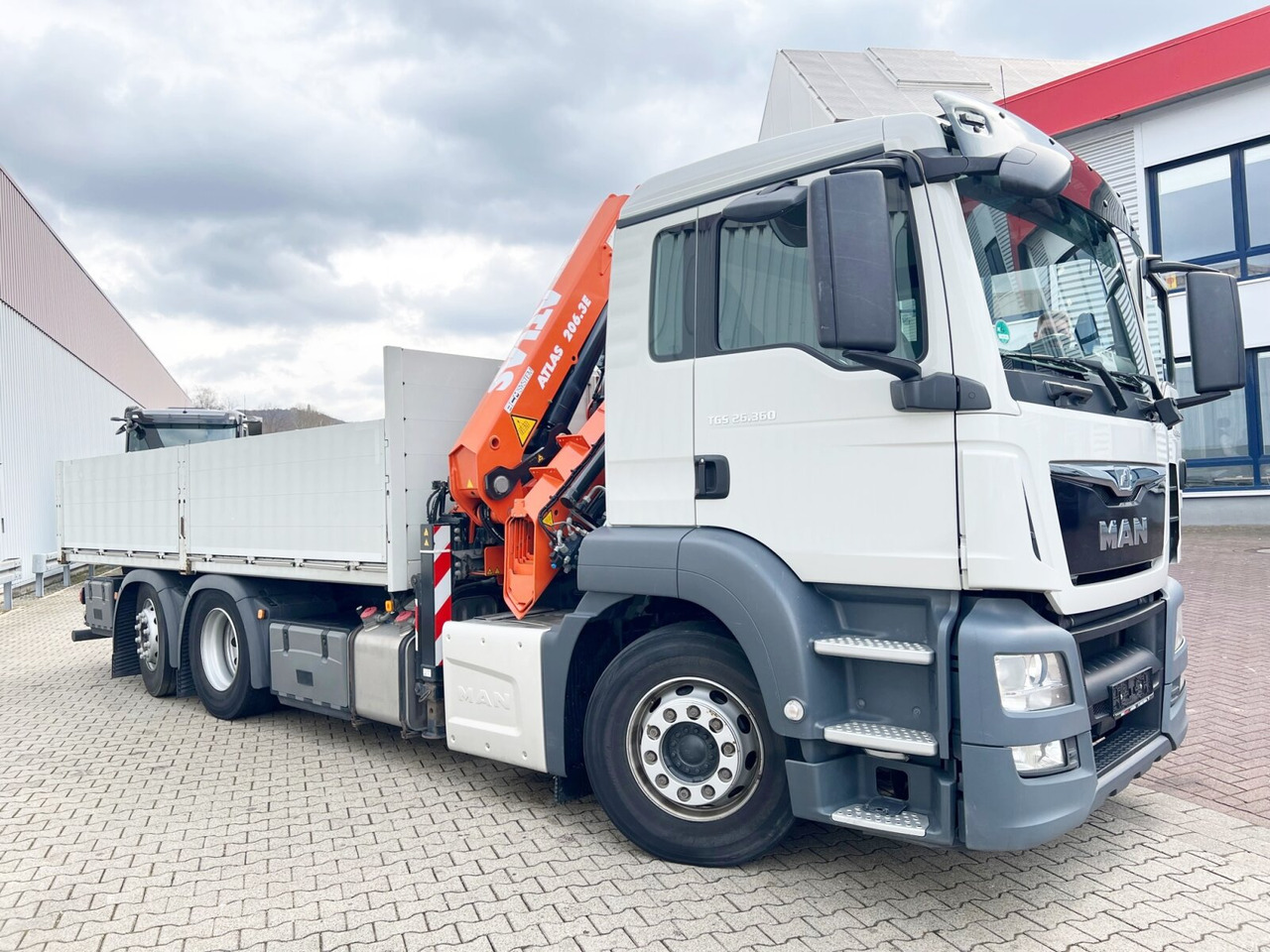 شاحنة كرين, شاحنات مسطحة MAN TGS 26.360/400 6x2-4 BL TGS 26.360/400 6x2-4 BL, Lenk-/Lift, Kran Atlas AK 206.3E A5, Funk: صورة 10