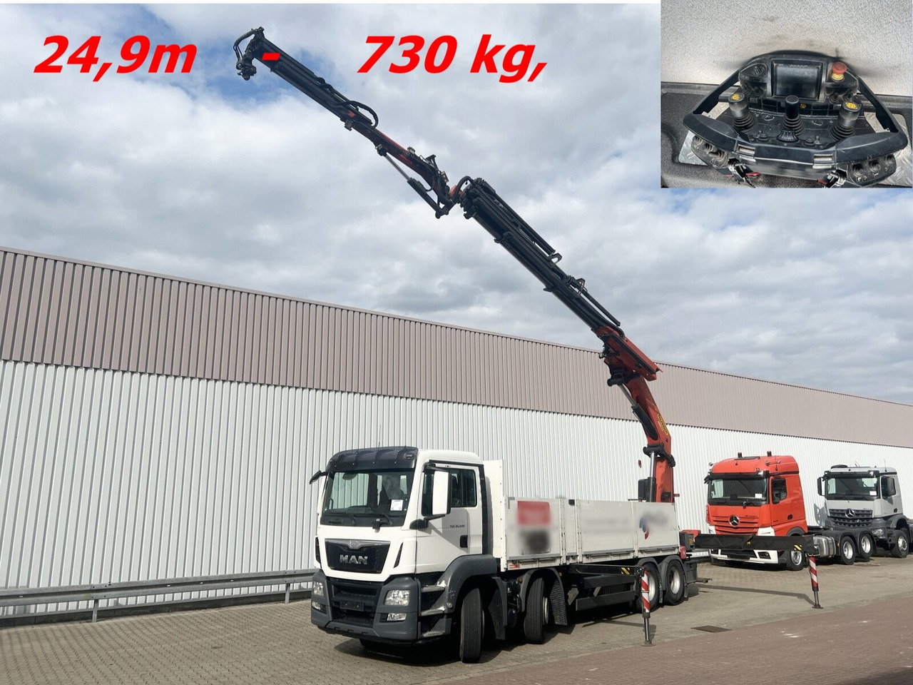 MAN TGS 35.440 8x4 BL TGS 35.440 8x4 BL, Navi, Heckkran Palfinger PK42002 SH-F + Jip PJ 060 B, 24,9m-730kg, Funk - شاحنة كرين: صورة 1 MAN TGS 35.440 8x4 BL TGS 35.440 8x4 BL, Navi, Heckkran Palfinger PK42002 SH-F + Jip PJ 060 B, 24,9m-730kg, Funk - شاحنة كرين: صورة 1