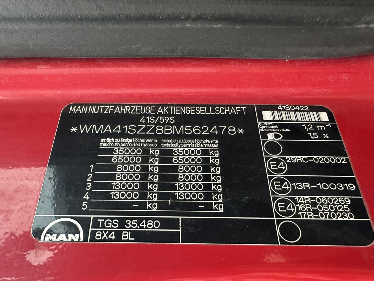 MAN TGS 35.480 8X4 BL TGS 35.400 8x4 BL, Schub-Knick bis 6,5m Container - شاحنة ذات خطاف: صورة 5 MAN TGS 35.480 8X4 BL TGS 35.400 8x4 BL, Schub-Knick bis 6,5m Container - شاحنة ذات خطاف: صورة 5