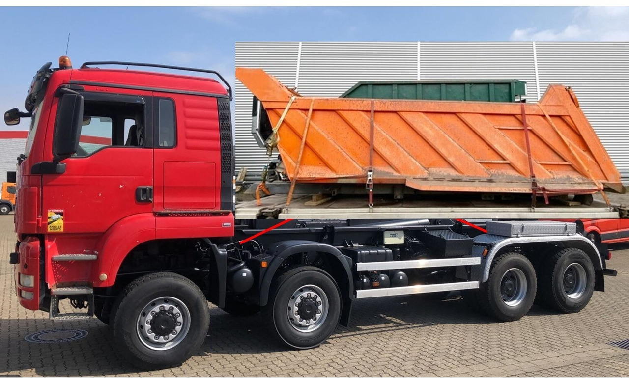 MAN TGS 41.480 8X8 BB TGS 41.480 8X8 BB, Bender Stahlmulde ca. 18m³, hydr. Heckklappe - شاحنة هيكل كابينة: صورة 1 MAN TGS 41.480 8X8 BB TGS 41.480 8X8 BB, Bender Stahlmulde ca. 18m³, hydr. Heckklappe - شاحنة هيكل كابينة: صورة 1