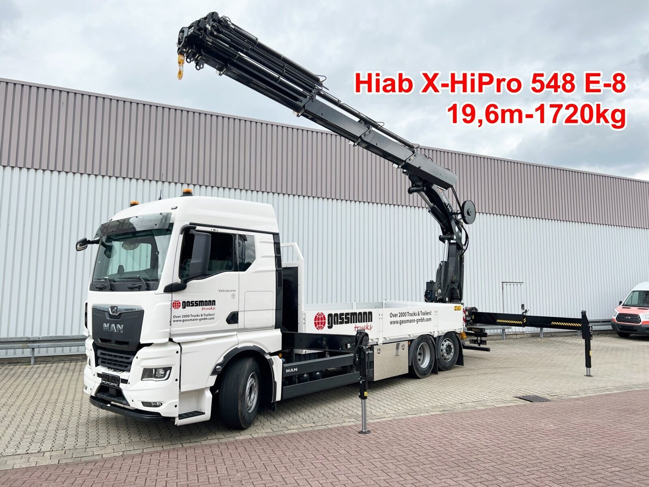 MAN TGX 26.510 6x2-4 LL CH TGX 26.510 6x2-4 LL, Kran Hiab X-HiPro 548 E-8, Lenk-/Liftachse, TwistLock 20Fuß, Funk, Retarder - شاحنة كرين, شاحنات مسطحة: صورة 1 MAN TGX 26.510 6x2-4 LL CH TGX 26.510 6x2-4 LL, Kran Hiab X-HiPro 548 E-8, Lenk-/Liftachse, TwistLock 20Fuß, Funk, Retarder - شاحنة كرين, شاحنات مسطحة: صورة 1