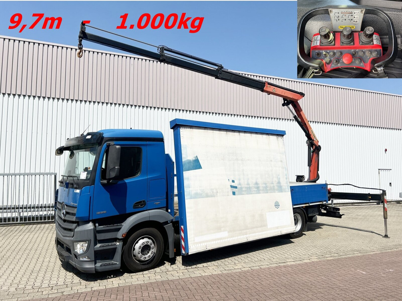 Mercedes-Benz Antos 1836 L 4x2 Antos 1836 L 4x2, Glastransporter, Heckkran Palfinger Pk 12002-EH, Funk - شاحنة كرين: صورة 1 Mercedes-Benz Antos 1836 L 4x2 Antos 1836 L 4x2, Glastransporter, Heckkran Palfinger Pk 12002-EH, Funk - شاحنة كرين: صورة 1