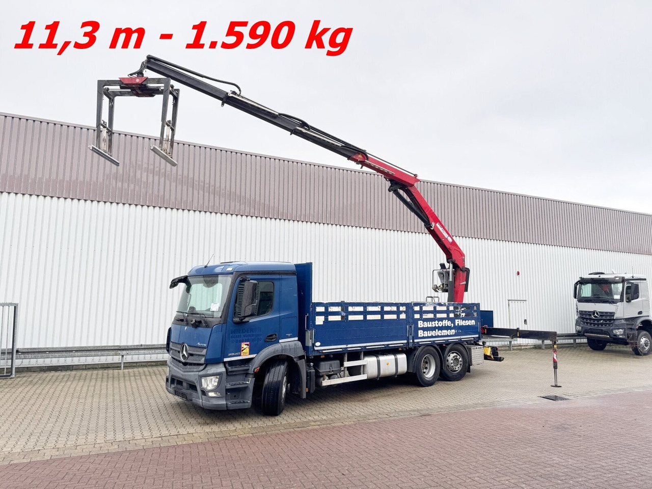 Mercedes-Benz Antos 2540 L 6x2 Antos 2540 L 6x2, Lenkachse, HMF 2110-L3 Heckkran - شاحنة كرين, شاحنات مسطحة: صورة 1 Mercedes-Benz Antos 2540 L 6x2 Antos 2540 L 6x2, Lenkachse, HMF 2110-L3 Heckkran - شاحنة كرين, شاحنات مسطحة: صورة 1