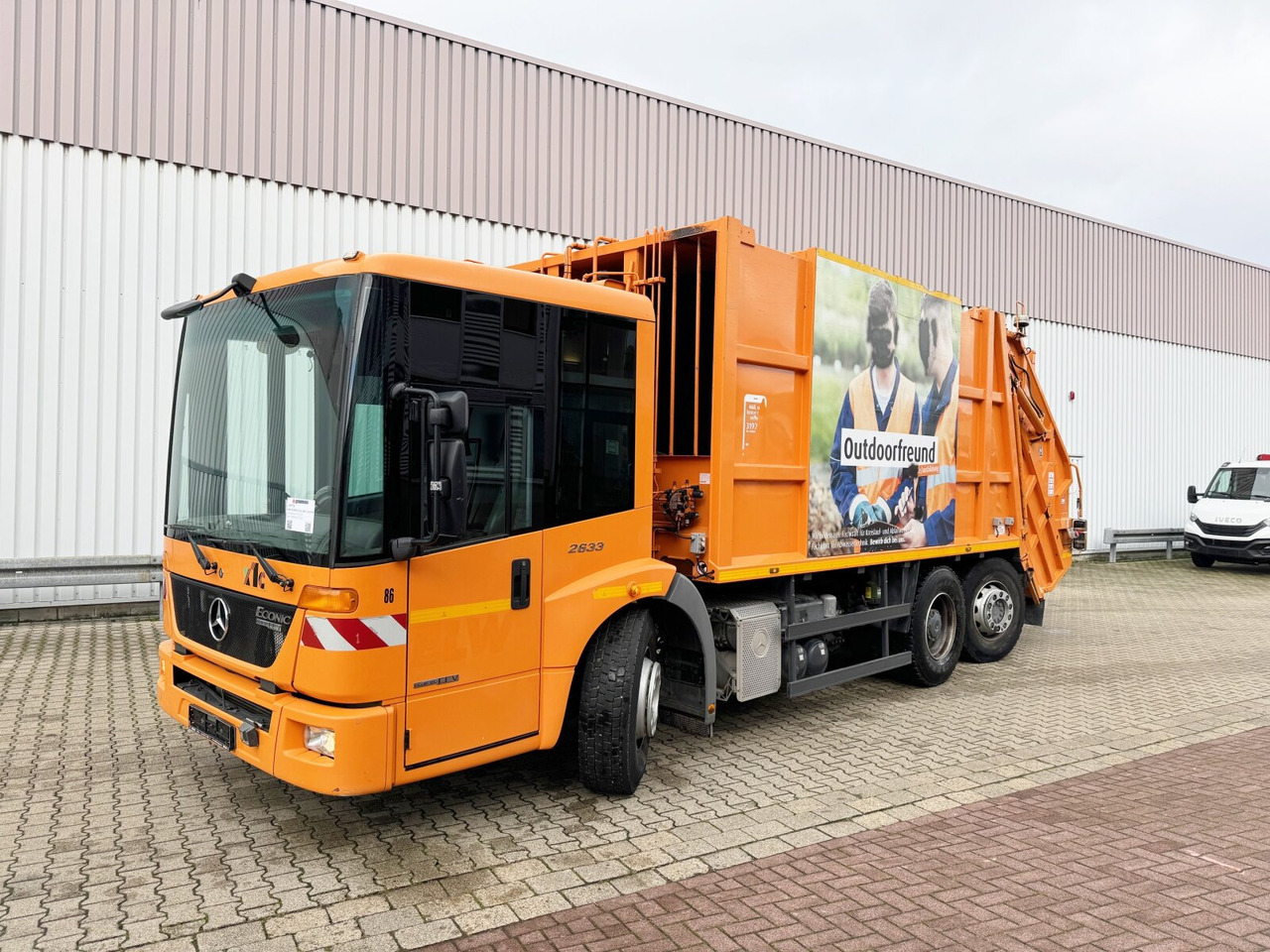 Mercedes-Benz Econic 2633 LL 6x2/4 NLA Econic 2633 LL 6x2/4 NLA, EEV, Lenkachse, Haller Aufbau - شاحنة النفايات: صورة 1 Mercedes-Benz Econic 2633 LL 6x2/4 NLA Econic 2633 LL 6x2/4 NLA, EEV, Lenkachse, Haller Aufbau - شاحنة النفايات: صورة 1