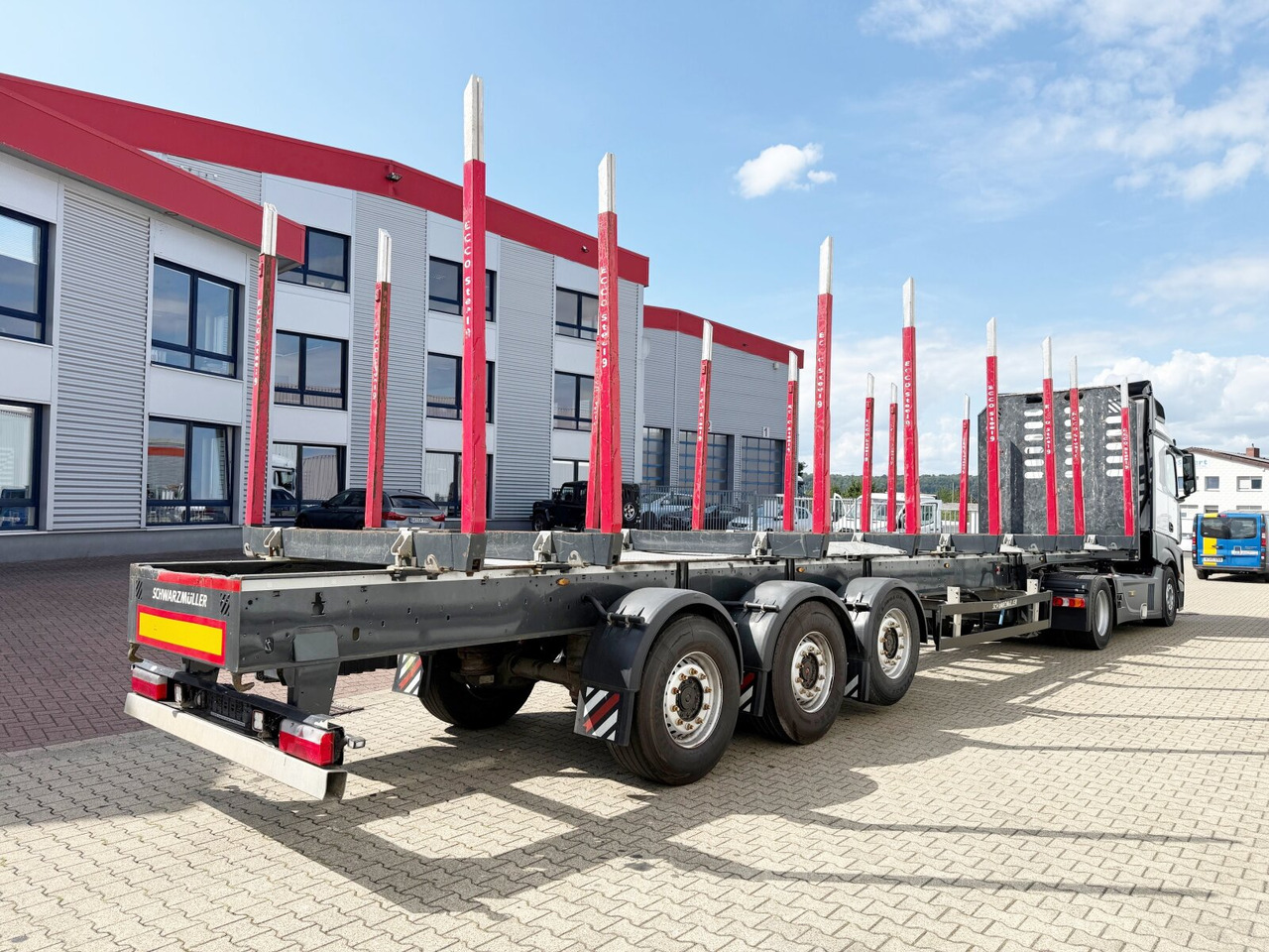 نصف مقطورة اخشاب Schwarzmüller 3-Achs Holzauflieger 3-Achs Holzauflieger, Liftachse, MEHRFACH VORHANDEN!: صورة 7