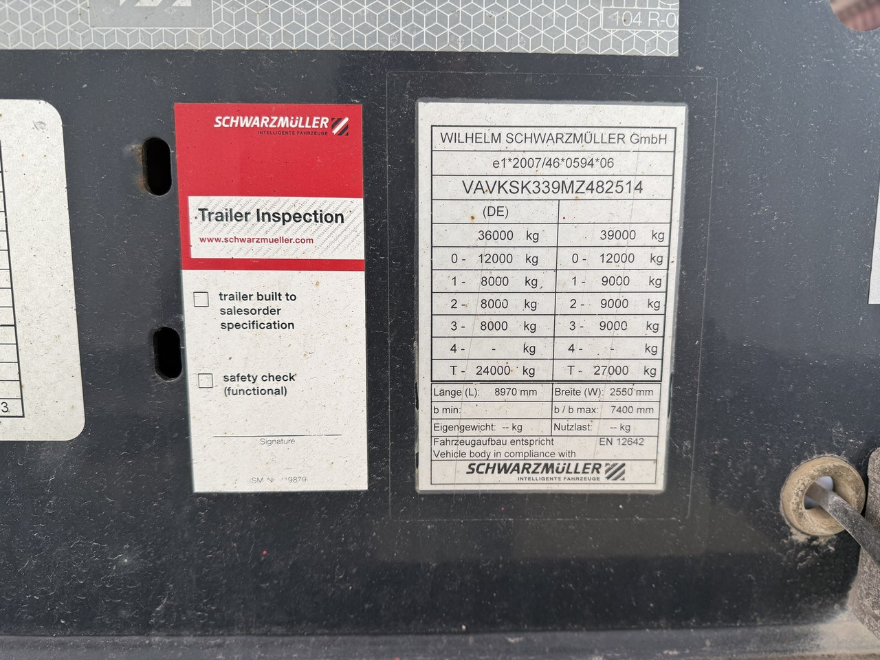 نصف مقطورة Schwarzmüller K-Serie Kippauflieger, Hardoxmulde ca. 24/26m³, Liftachse K-Serie Kippauflieger, Hardoxmulde ca. 24/26m³, Liftachse: صورة 6