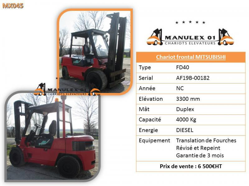 Mitsubishi FD40 - رافعة شوكية: صورة 4 Mitsubishi FD40 - رافعة شوكية: صورة 4