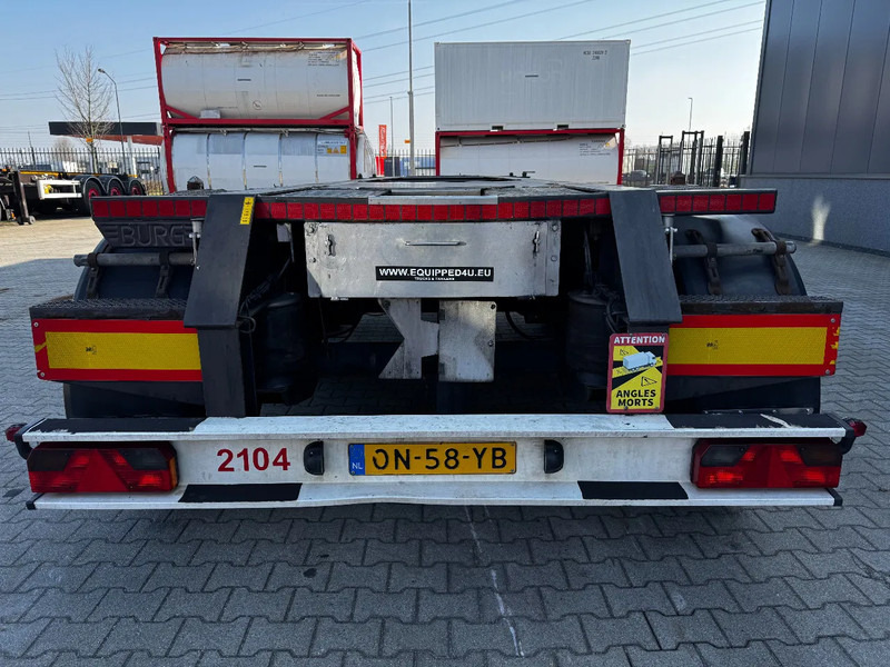 نصف مقطورة لنقل الحاويات Burg 20FT/3-axles, SAF INTRADISC, ADR (EXII, EXII, FL, AT), 2x LIFTAXLE, NL-Chassis, APK/ADR:06/2025: صورة 8