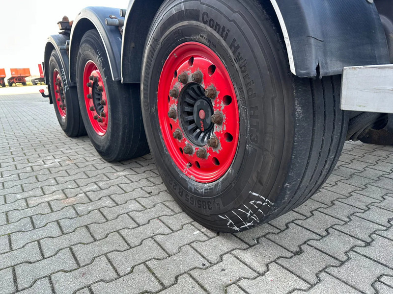 نصف مقطورة لنقل الحاويات Burg 20FT ADR (EX/II, EX/III, FL, AT), Leeggewicht: 3.690kg, SAF INTRADISC, 2x liftaxle, ALCOA, NL-Chassis: صورة 14