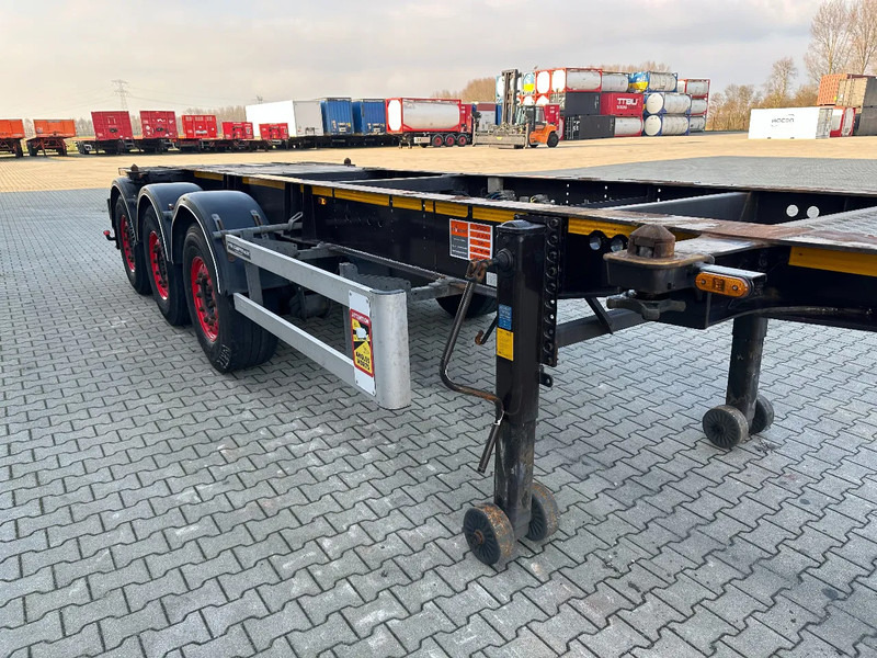 نصف مقطورة لنقل الحاويات Burg 20FT ADR (EX/II, EX/III, FL, AT), Leeggewicht: 3.690kg, SAF INTRADISC, 2x liftaxle, ALCOA, NL-Chassis: صورة 12