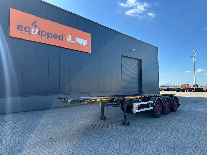 Burg 20FT ADR (EX/II, EX/III, FL, AT), Leergewicht: 3.690kg, SAF INTRADISC, 2x liftaxle, ALCOA, NL-Chassis, APK/ADR: 08-2025 - نصف مقطورة لنقل الحاويات: صورة 1 Burg 20FT ADR (EX/II, EX/III, FL, AT), Leergewicht: 3.690kg, SAF INTRADISC, 2x liftaxle, ALCOA, NL-Chassis, APK/ADR: 08-2025 - نصف مقطورة لنقل الحاويات: صورة 1