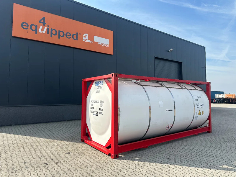 CIMC 20FT ISO, 25.060L / 1-COMP / 3 BAFFELS / T12 / 22K2 / 4 manholes / ADR valid until 12/2026 - خزان تخزين: صورة 1 CIMC 20FT ISO, 25.060L / 1-COMP / 3 BAFFELS / T12 / 22K2 / 4 manholes / ADR valid until 12/2026 - خزان تخزين: صورة 1