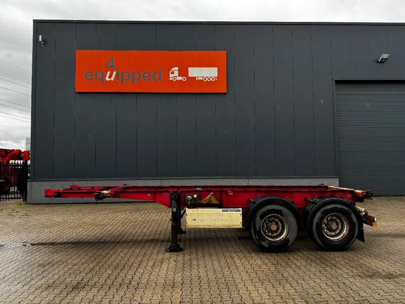 Krone 2-assig 20FT chassis, BPW + trommel, luchtvering, leeggewicht: 3.180kg - نصف مقطورة لنقل الحاويات: صورة 3 Krone 2-assig 20FT chassis, BPW + trommel, luchtvering, leeggewicht: 3.180kg - نصف مقطورة لنقل الحاويات: صورة 3