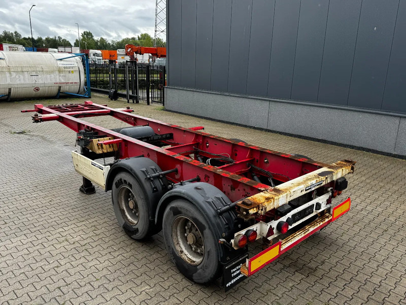 Krone 2-assig 20FT chassis, BPW + trommel, luchtvering, leeggewicht: 3.180kg - نصف مقطورة لنقل الحاويات: صورة 4 Krone 2-assig 20FT chassis, BPW + trommel, luchtvering, leeggewicht: 3.180kg - نصف مقطورة لنقل الحاويات: صورة 4