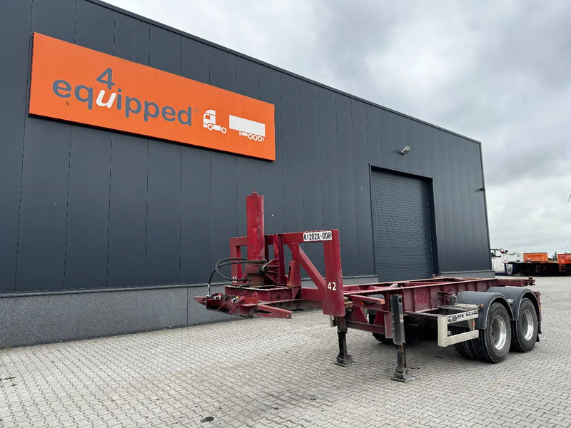 Van Hool 2 AXLE 20FT TIPPING-CHASSIS, TWIN-TIRES, BPW + DRUM, ALCOA - نصف مقطورة لنقل الحاويات: صورة 1 Van Hool 2 AXLE 20FT TIPPING-CHASSIS, TWIN-TIRES, BPW + DRUM, ALCOA - نصف مقطورة لنقل الحاويات: صورة 1