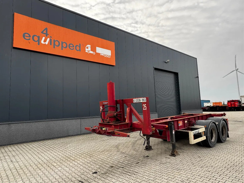 Van Hool 2 AXLE 20FT TIPPING-CHASSIS, TWIN-TIRES, BPW + DRUM - نصف مقطورة لنقل الحاويات: صورة 1 Van Hool 2 AXLE 20FT TIPPING-CHASSIS, TWIN-TIRES, BPW + DRUM - نصف مقطورة لنقل الحاويات: صورة 1