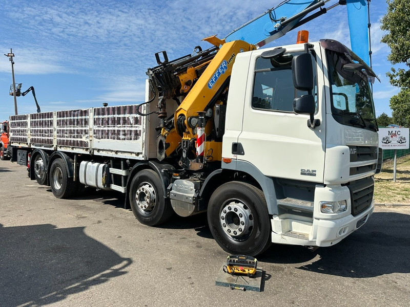 DAF CF 85.360 8x2 + CRANE (25m!) EFFER 305 6S + JIB 4S + ROTATOR - PLATORM 7m60 - LIFT + STEERING AXLE - EURO 5 - BE - شاحنات مسطحة, شاحنة كرين: صورة 1 DAF CF 85.360 8x2 + CRANE (25m!) EFFER 305 6S + JIB 4S + ROTATOR - PLATORM 7m60 - LIFT + STEERING AXLE - EURO 5 - BE - شاحنات مسطحة, شاحنة كرين: صورة 1