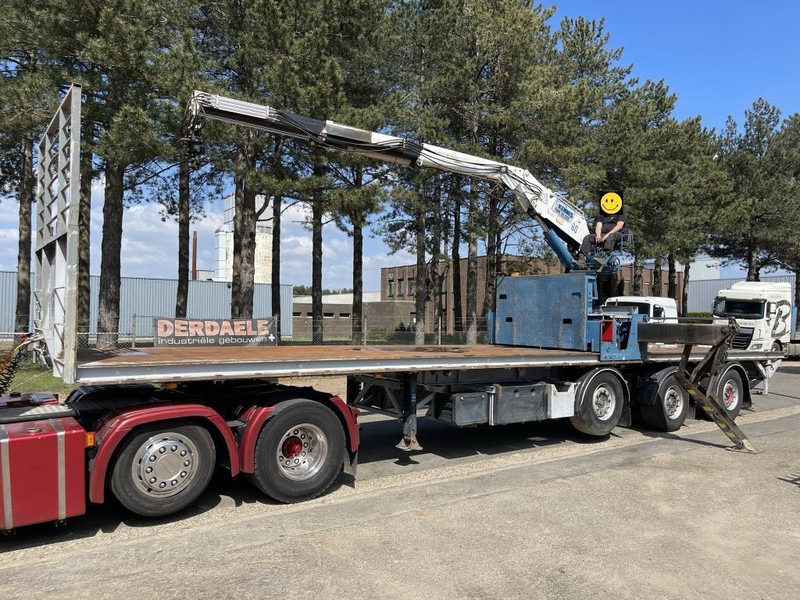 نصف مقطورة مسطحة Kwb 3 assen ROLKRAAN KENNIS 20.000 (2x ext + rotator) - 3 ASSEN SAF - 1 LIFT AS / 2 STUURASSEN - SCHRIJFREMMEN - CENTRALE SMERING: صورة 1