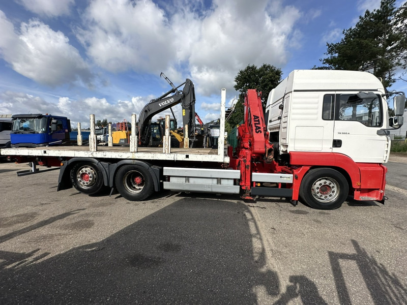 MAN TG 360 A 6x2 + KRAN ATLAS 100.1 A3 - PLATFORM 5m80 - E3 - LIFT-AXLE - FULL AIR SUSPENSION - ZF AS TRONIC - BE TRUCK - شاحنات مسطحة, شاحنة كرين: صورة 4 MAN TG 360 A 6x2 + KRAN ATLAS 100.1 A3 - PLATFORM 5m80 - E3 - LIFT-AXLE - FULL AIR SUSPENSION - ZF AS TRONIC - BE TRUCK - شاحنات مسطحة, شاحنة كرين: صورة 4